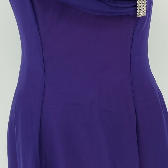 Prom dress. Size 11. Off the shoulders.  Purple and blue. Long sheer ove… - Picture 4 of 10